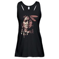 Sitting Bull Native American Chief Indian Warrior Ladies Essential Flowy Tank