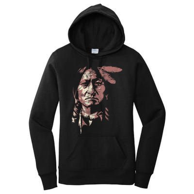 Sitting Bull Native American Chief Indian Warrior Women's Pullover Hoodie