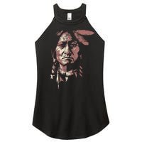 Sitting Bull Native American Chief Indian Warrior Women's Perfect Tri Rocker Tank