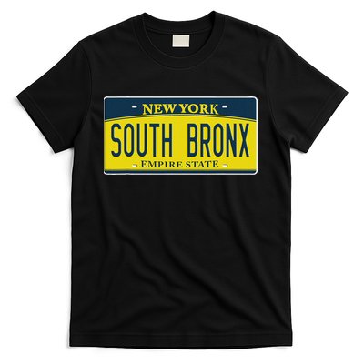 South Bronx New York Ny Home Neighborhood License Plate T-Shirt