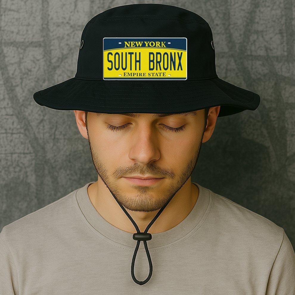 South Bronx New York Ny Home Neighborhood License Plate Bucket Hat