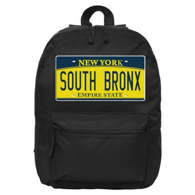 South Bronx New York Ny Home Neighborhood License Plate 16 in Basic Backpack