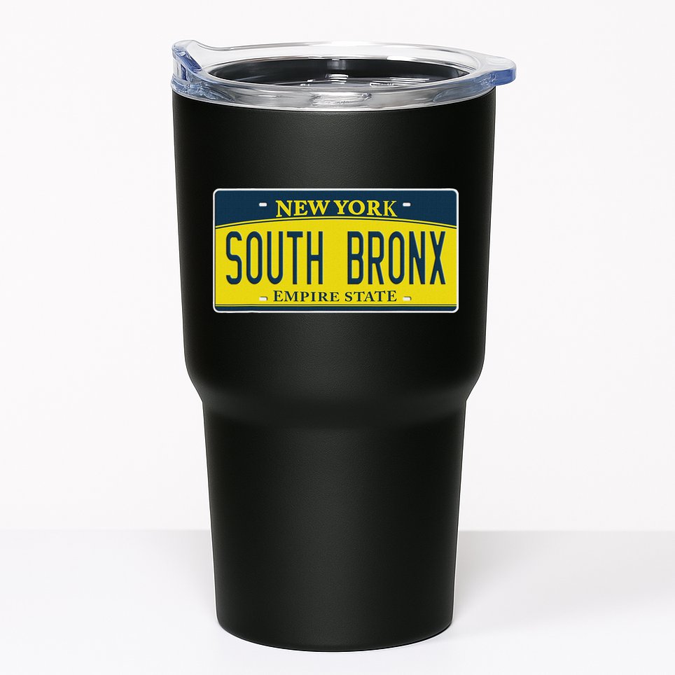 South Bronx New York Ny Home Neighborhood License Plate Tumbler
