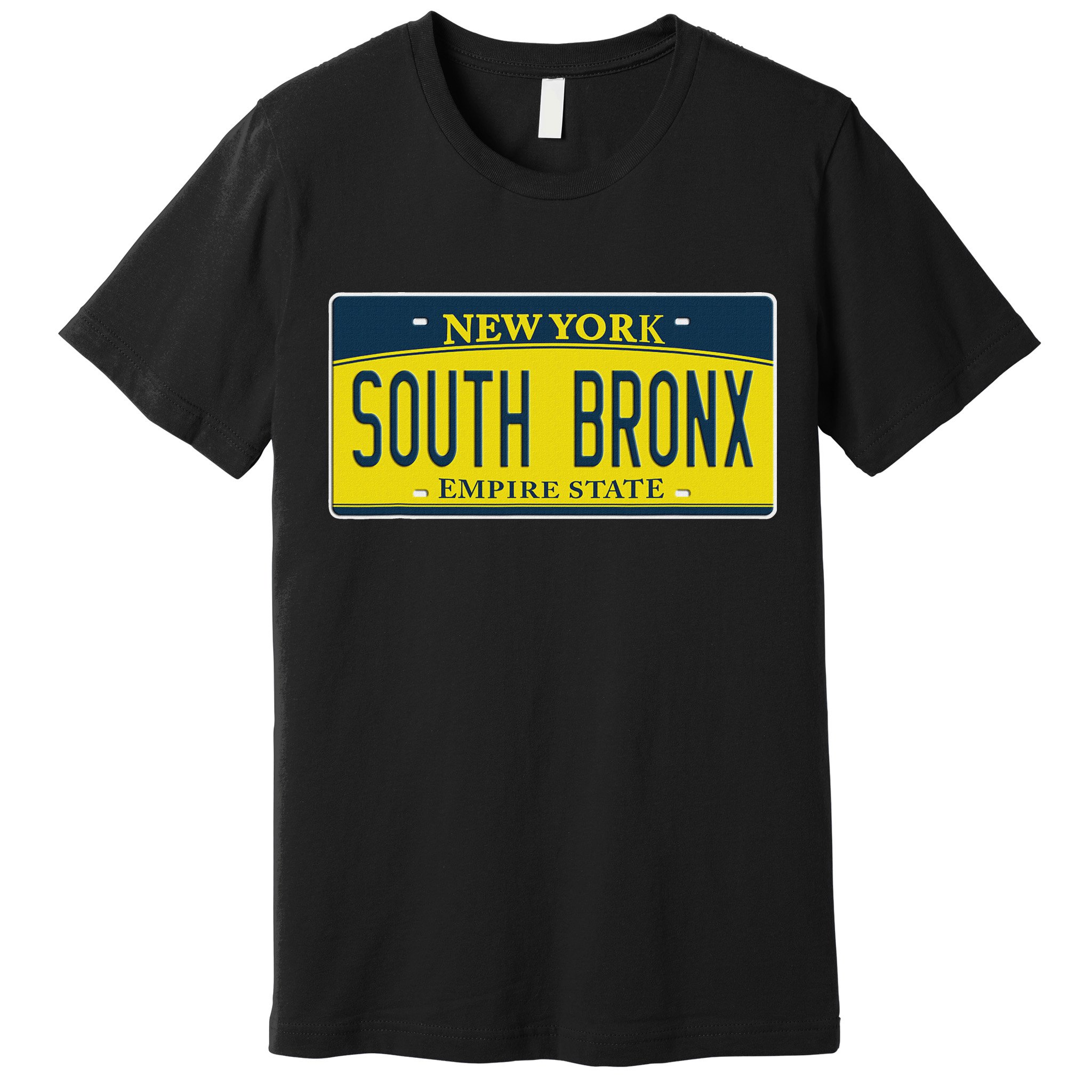 South Bronx New York Ny Home Neighborhood License Plate Premium T-Shirt