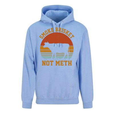 Smoke Brisket Not Meth Vintage Funny Bbq Unisex Surf Hoodie