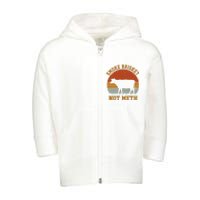 Smoke Brisket Not Meth Vintage Funny Bbq Toddler Zip Fleece Hoodie