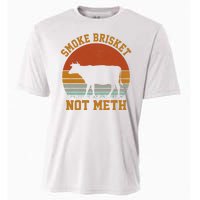 Smoke Brisket Not Meth Vintage Funny Bbq Cooling Performance Crew T-Shirt