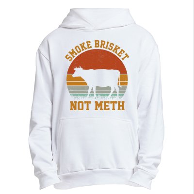 Smoke Brisket Not Meth Vintage Funny Bbq Urban Pullover Hoodie