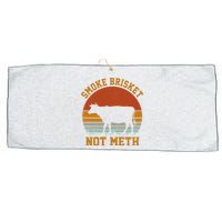 Smoke Brisket Not Meth Vintage Funny Bbq Large Microfiber Waffle Golf Towel