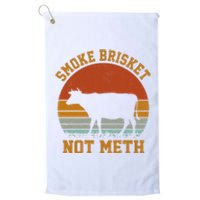 Smoke Brisket Not Meth Vintage Funny Bbq Platinum Collection Golf Towel