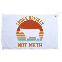 Smoke Brisket Not Meth Vintage Funny Bbq Grommeted Golf Towel