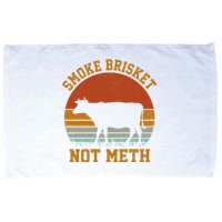 Smoke Brisket Not Meth Vintage Funny Bbq Microfiber Hand Towel