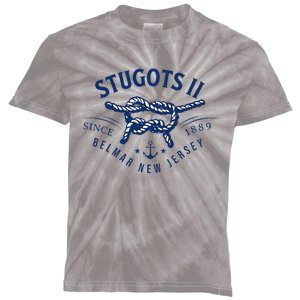 Stugots Belmar Nj Rope Retro Sarcastic Funny Boating Kids Tie-Dye T-Shirt