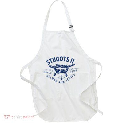 Stugots Belmar Nj Rope Retro Sarcastic Funny Boating Full-Length Apron With Pockets