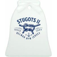 Stugots Belmar Nj Rope Retro Sarcastic Funny Boating Ceramic Bell Ornament