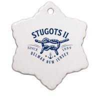 Stugots Belmar Nj Rope Retro Sarcastic Funny Boating Ceramic Star Ornament