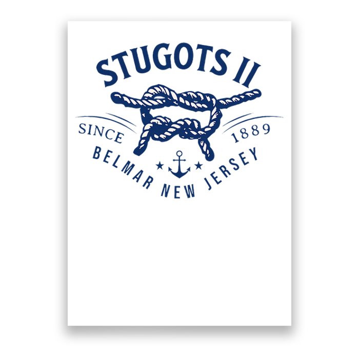 Stugots Belmar Nj Rope Retro Sarcastic Funny Boating Poster