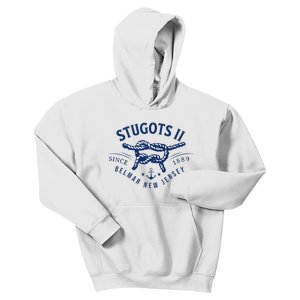 Stugots Belmar Nj Rope Retro Sarcastic Funny Boating Kids Hoodie