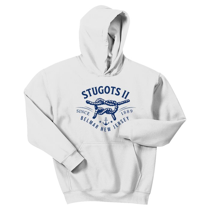 Stugots Belmar Nj Rope Retro Sarcastic Funny Boating Kids Hoodie