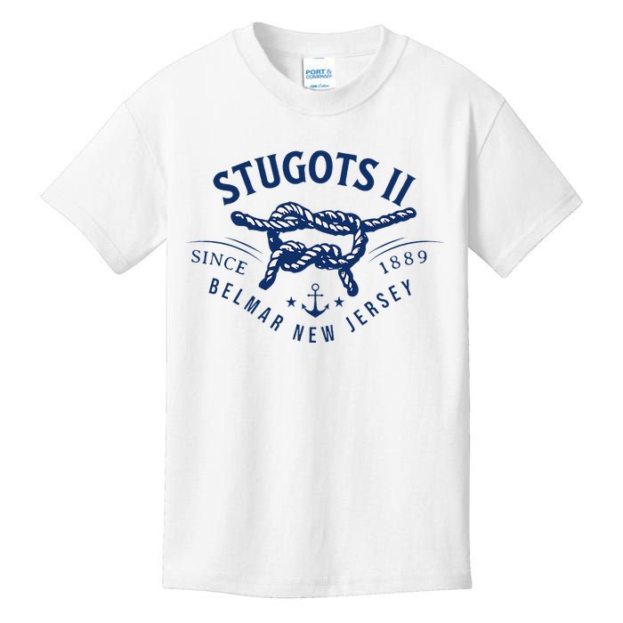 Stugots Belmar Nj Rope Retro Sarcastic Funny Boating Kids T-Shirt