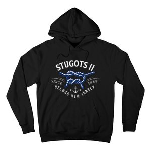 Stugots Belmar Nj Rope Retro Sarcastic Funny Boating Hoodie