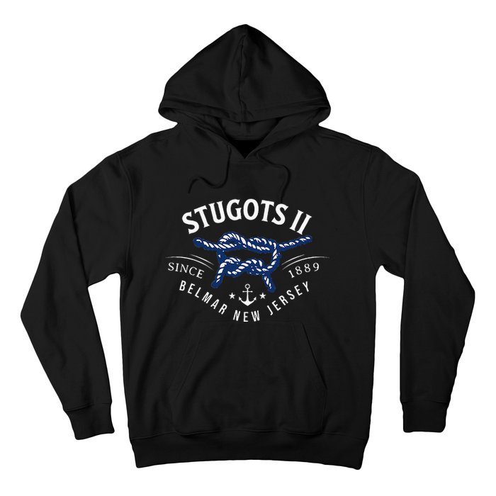 Stugots Belmar Nj Rope Retro Sarcastic Funny Boating Hoodie