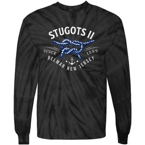 Stugots Belmar Nj Rope Retro Sarcastic Funny Boating Tie-Dye Long Sleeve Shirt