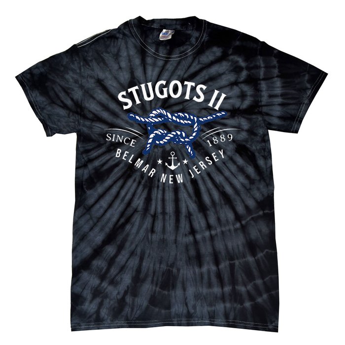 Stugots Belmar Nj Rope Retro Sarcastic Funny Boating Tie-Dye T-Shirt