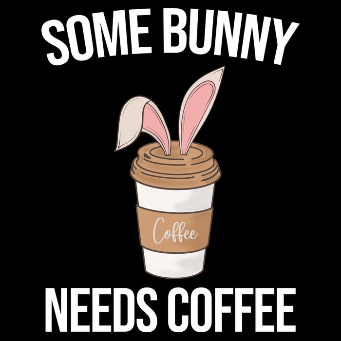 Some Bunny Needs Coffee Cute 7-Panel Snapback Hat