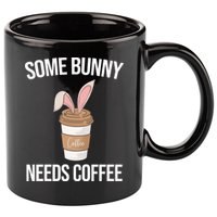Some Bunny Needs Coffee Cute 11oz C Handle Ceramic Mug