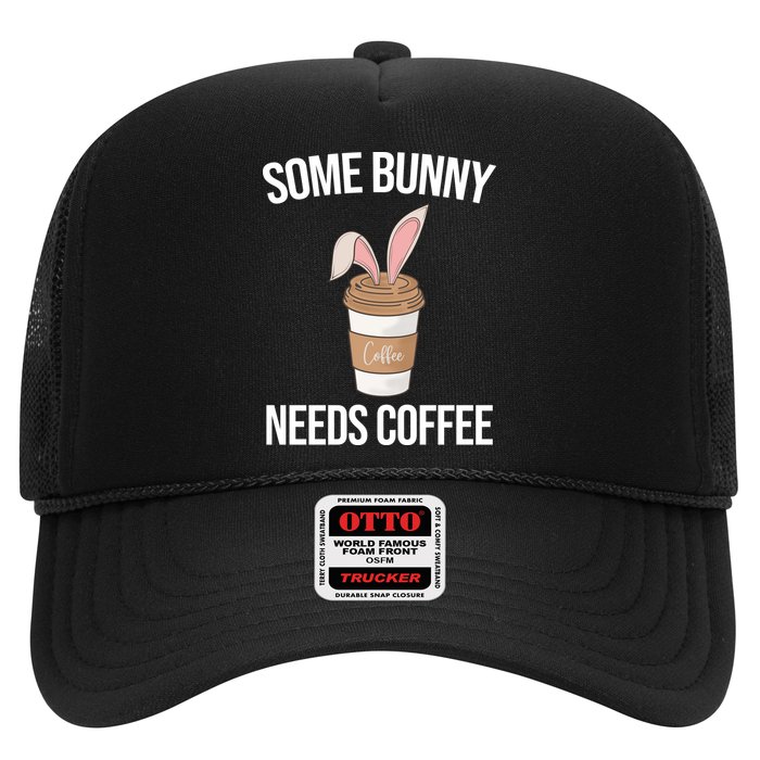 Some Bunny Needs Coffee Cute Trucker Hat