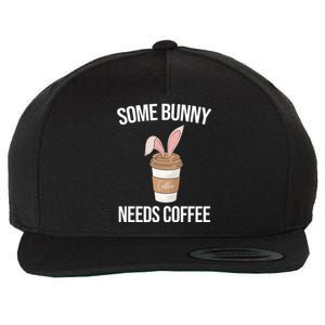 Some Bunny Needs Coffee Cute Wool Snapback Cap