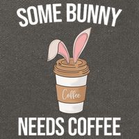 Some Bunny Needs Coffee Cute Cotton Canvas Backpack