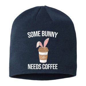 Some Bunny Needs Coffee Cute Sustainable Beanie