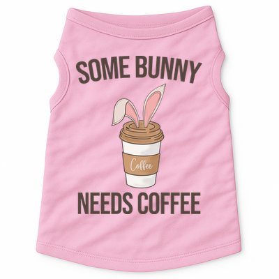 Some Bunny Needs Coffee Cute Doggie Tank