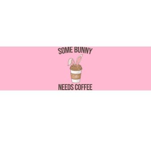 Some Bunny Needs Coffee Cute Bumper Sticker