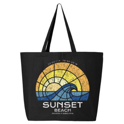 Sunset Beach Nc Vacationing Stained Glass Waves 25L Jumbo Tote