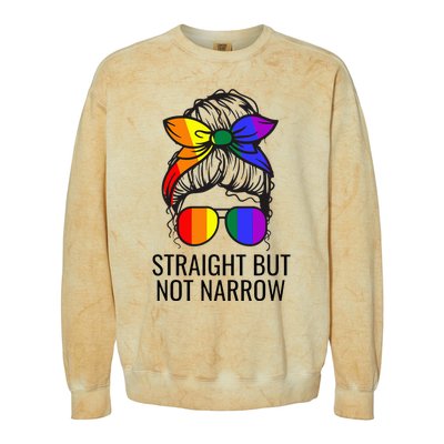 Straight But Not Narrow Proud Ally Colorblast Crewneck Sweatshirt