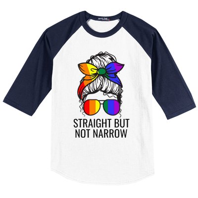 Straight But Not Narrow Proud Ally Baseball Sleeve Shirt