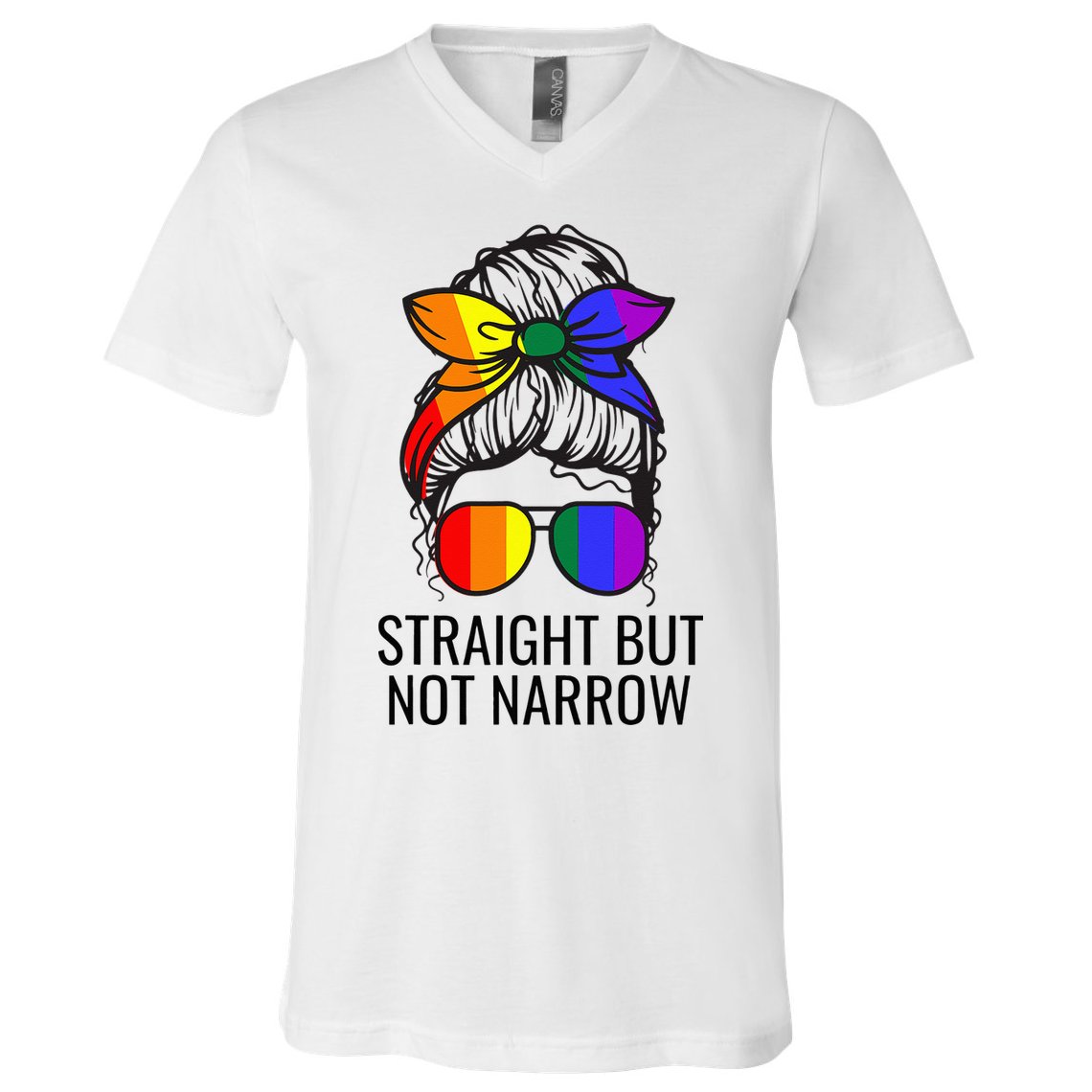 Straight But Not Narrow Proud Ally V-Neck T-Shirt