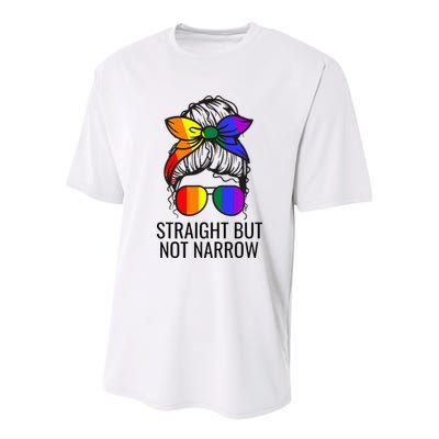 Straight But Not Narrow Proud Ally Youth Performance Sprint T-Shirt