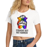 Straight But Not Narrow Proud Ally Women's Crop Top Tee