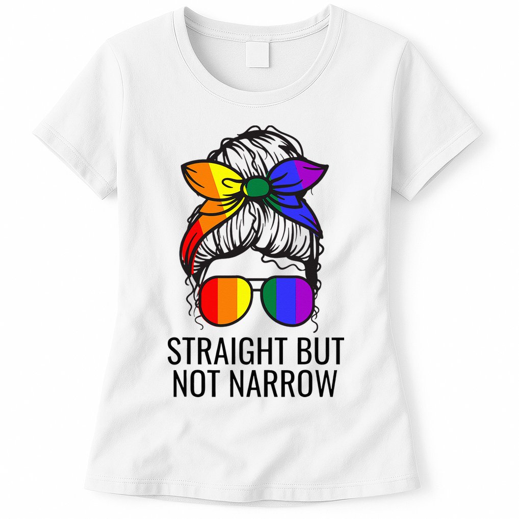 Straight But Not Narrow Proud Ally Womens T-Shirt
