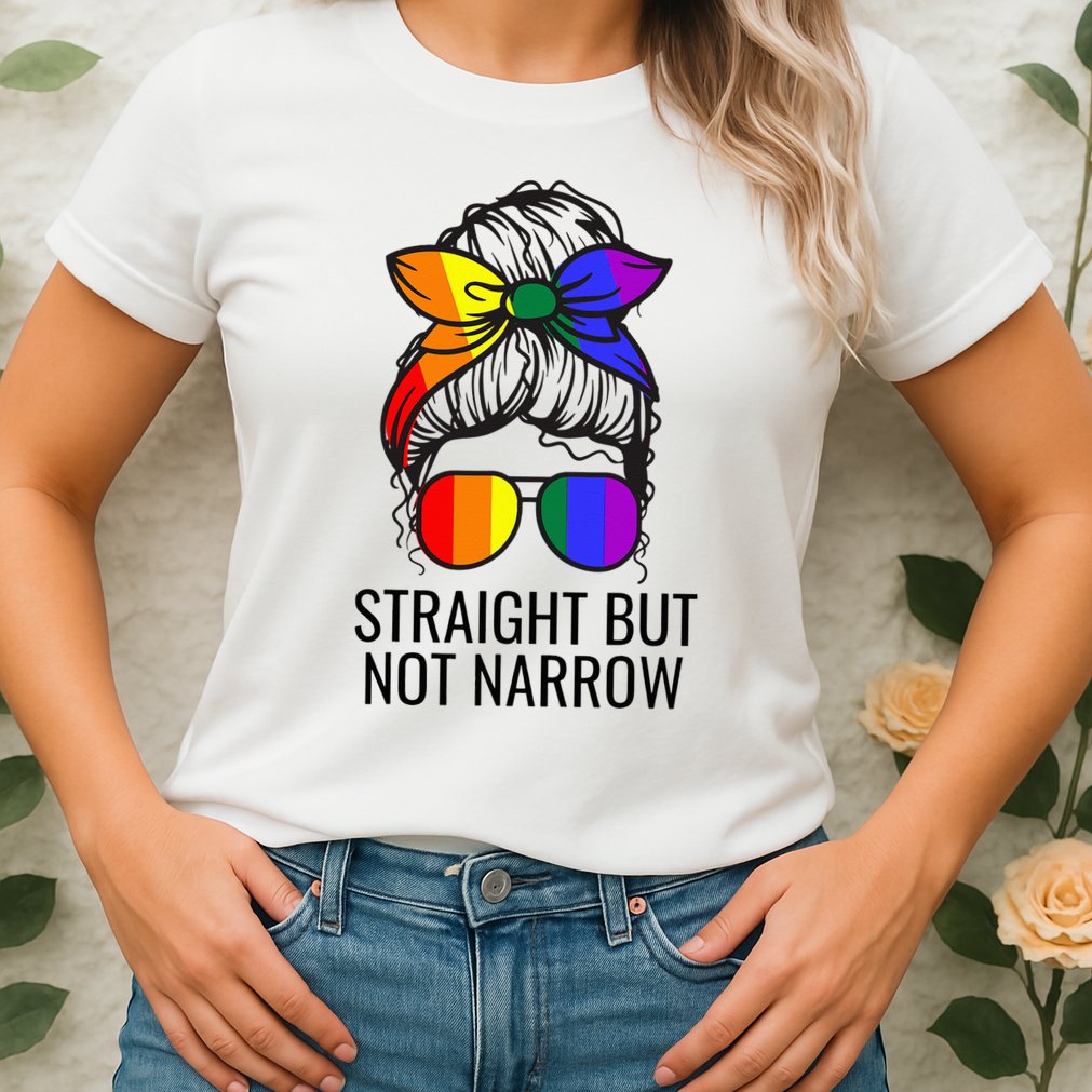 Straight But Not Narrow Proud Ally Womens T-Shirt