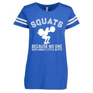 Squats Because No One Raps About Little Butts Funny Trainer Meaningful Gift Enza Ladies Jersey Football T-Shirt