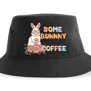 Some Bunny Needs Coffee Easter Day Gift Sustainable Bucket Hat