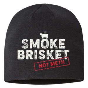 Smoke Brisket Not Meth Funny Brisket Bbq Grilling Sustainable Beanie