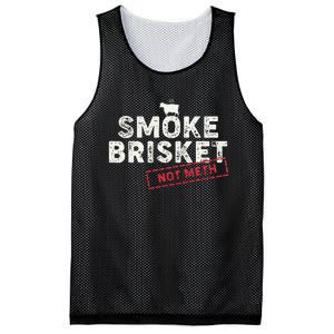 Smoke Brisket Not Meth Funny Brisket Bbq Grilling Mesh Reversible Basketball Jersey Tank