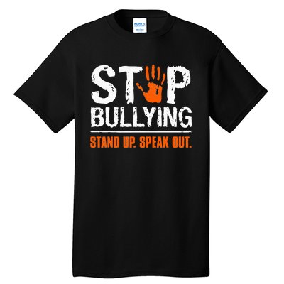 Stop Bullying Orange Stand Up Speak Out Unity Day Tall T-Shirt