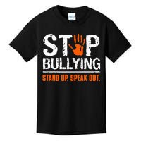 Stop Bullying Orange Stand Up Speak Out Unity Day Kids T-Shirt